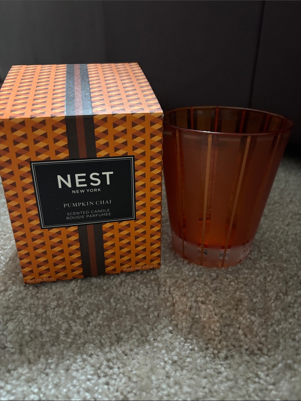 EMPTY glass Nest Fragrances candle jar